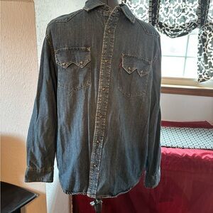 Levi's  Sawtooth Denim Pearl Snap Shirt